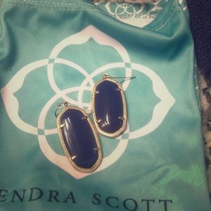 Navy Kendra Scott earrings